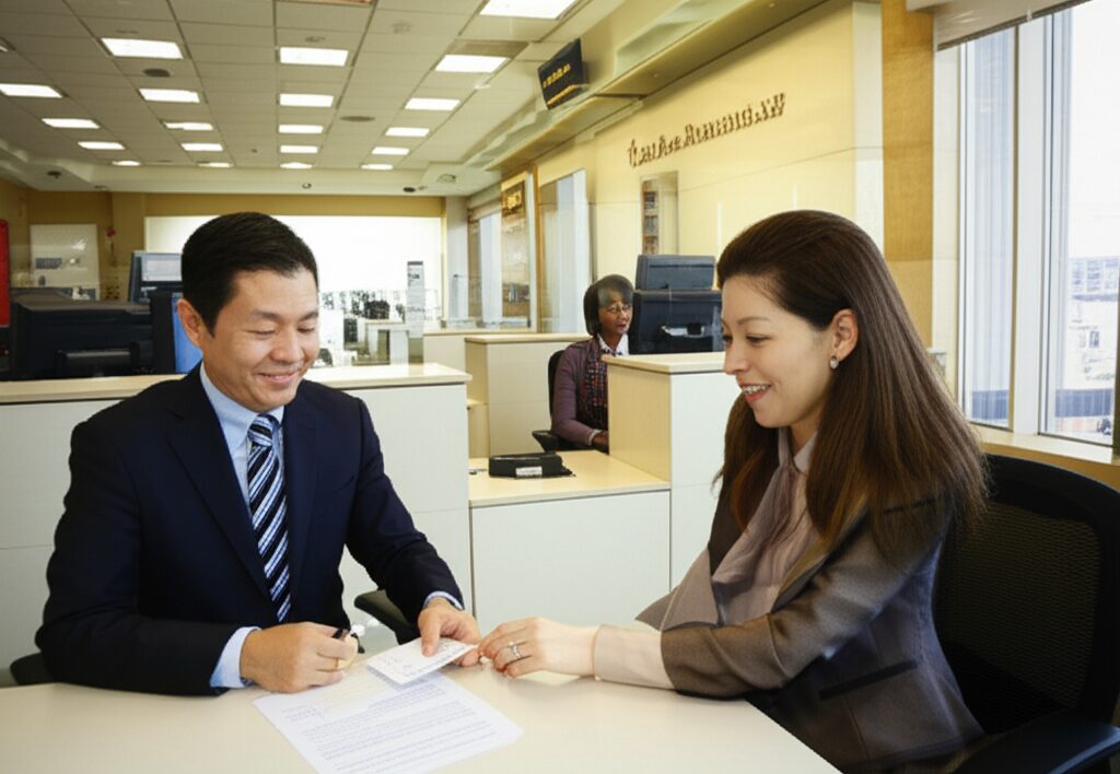 アメリカで銀行口座を開設する日本人起業家