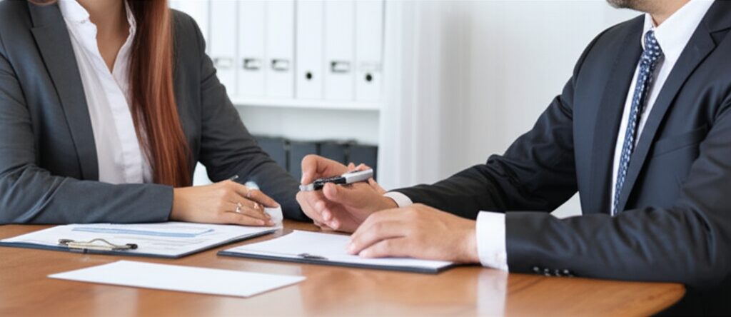 移民弁護士との相談シーン