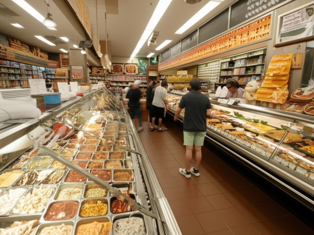 ザバーズの店内とグルメフード