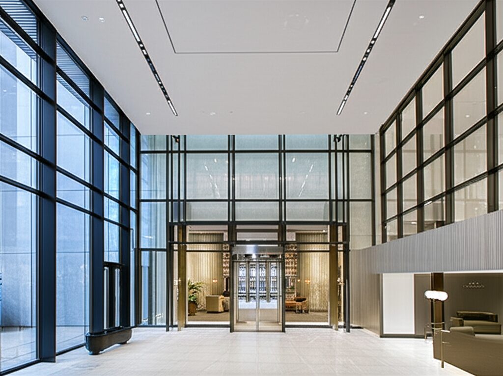 アメリカのオフィスビル入口ロビー