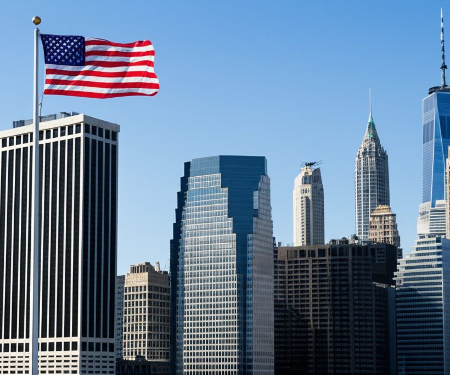 マンハッタンスカイラインとアメリカ進出イメージ