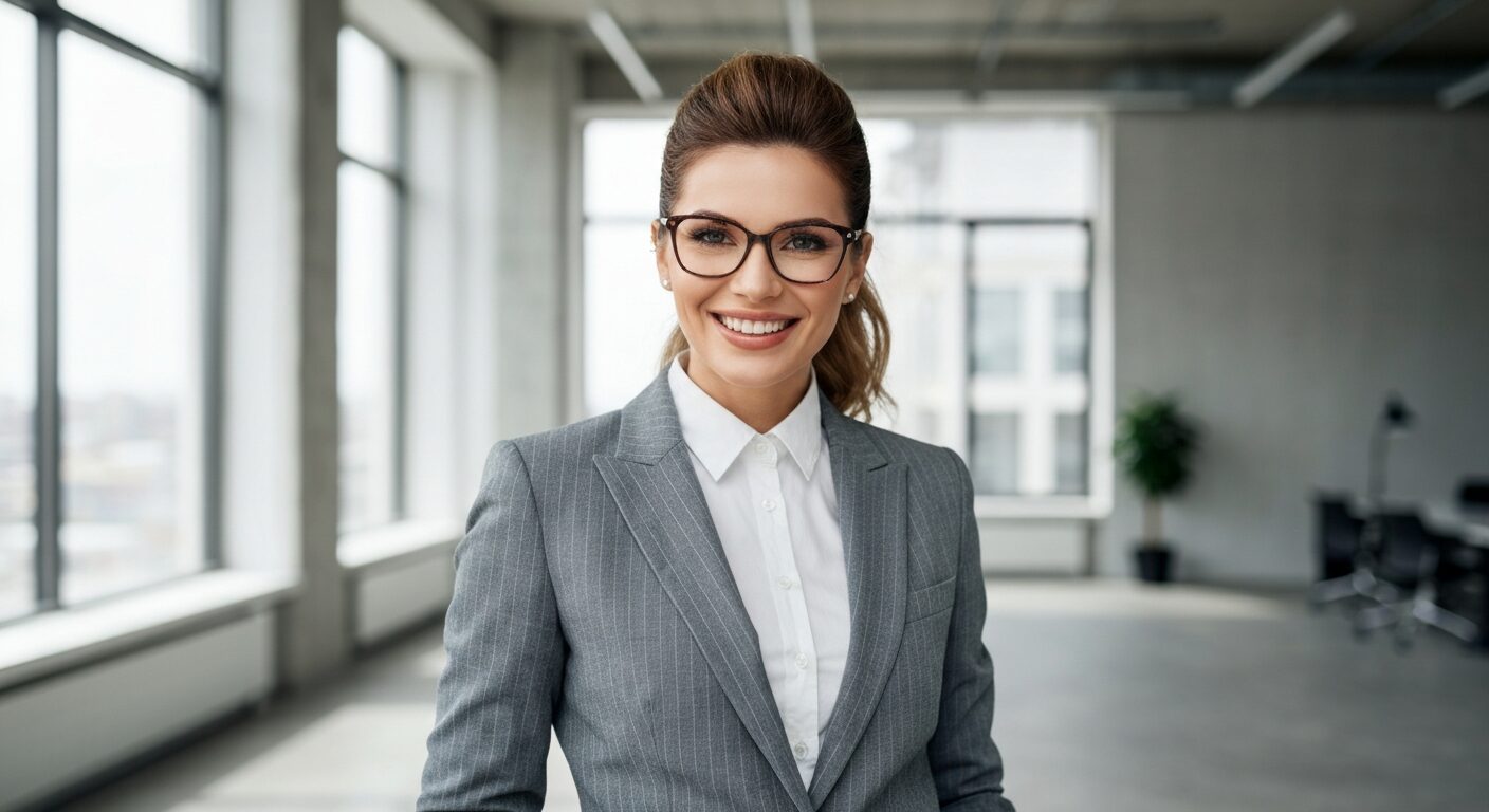 アメリカの法人設立書類と印鑑、ビジネス街の背景でプロフェッショナルな雰囲気の写真