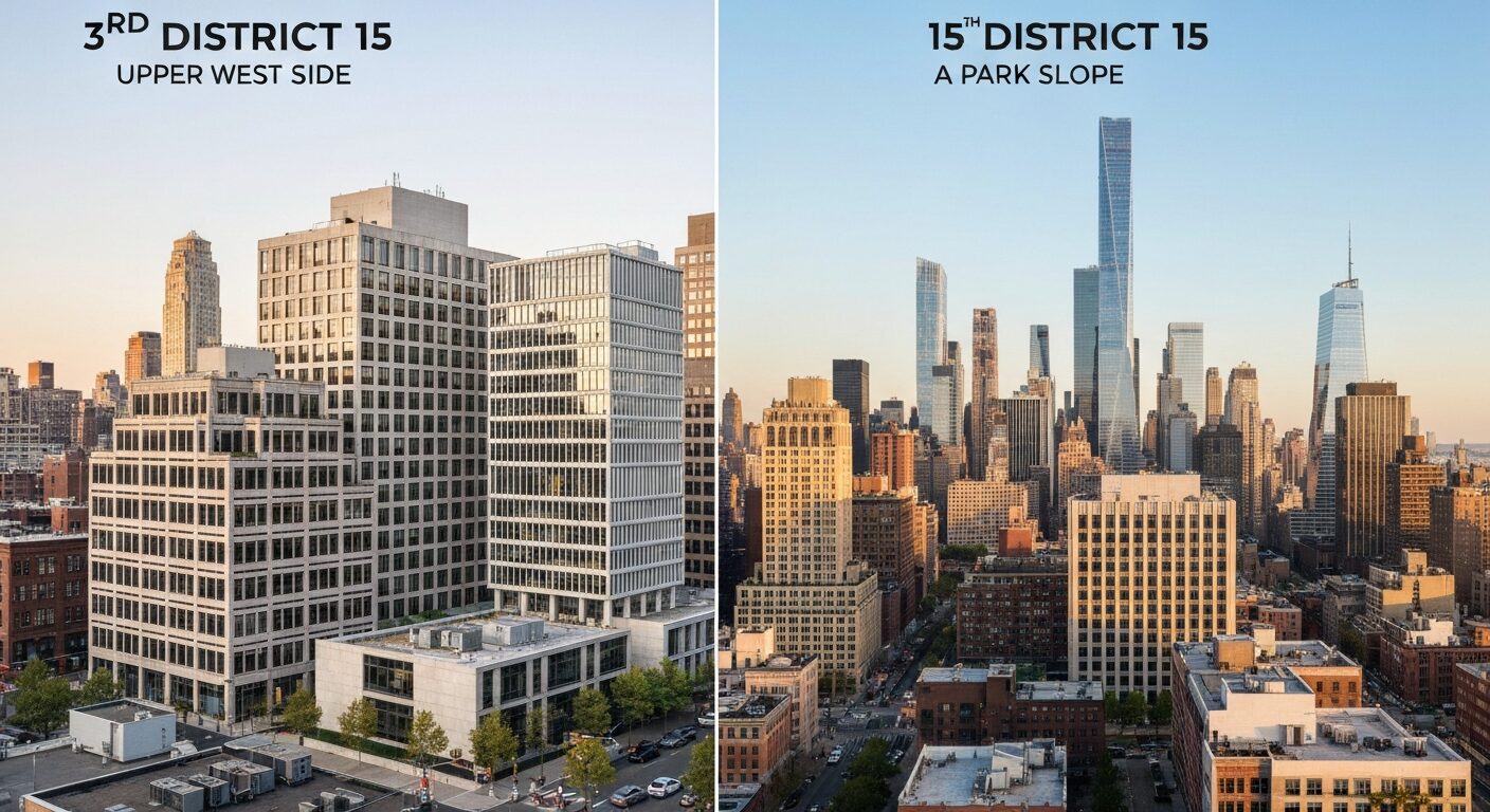 3. District 3（アッパーウエストサイド）とDistrict 15（パークスロープ）の比較