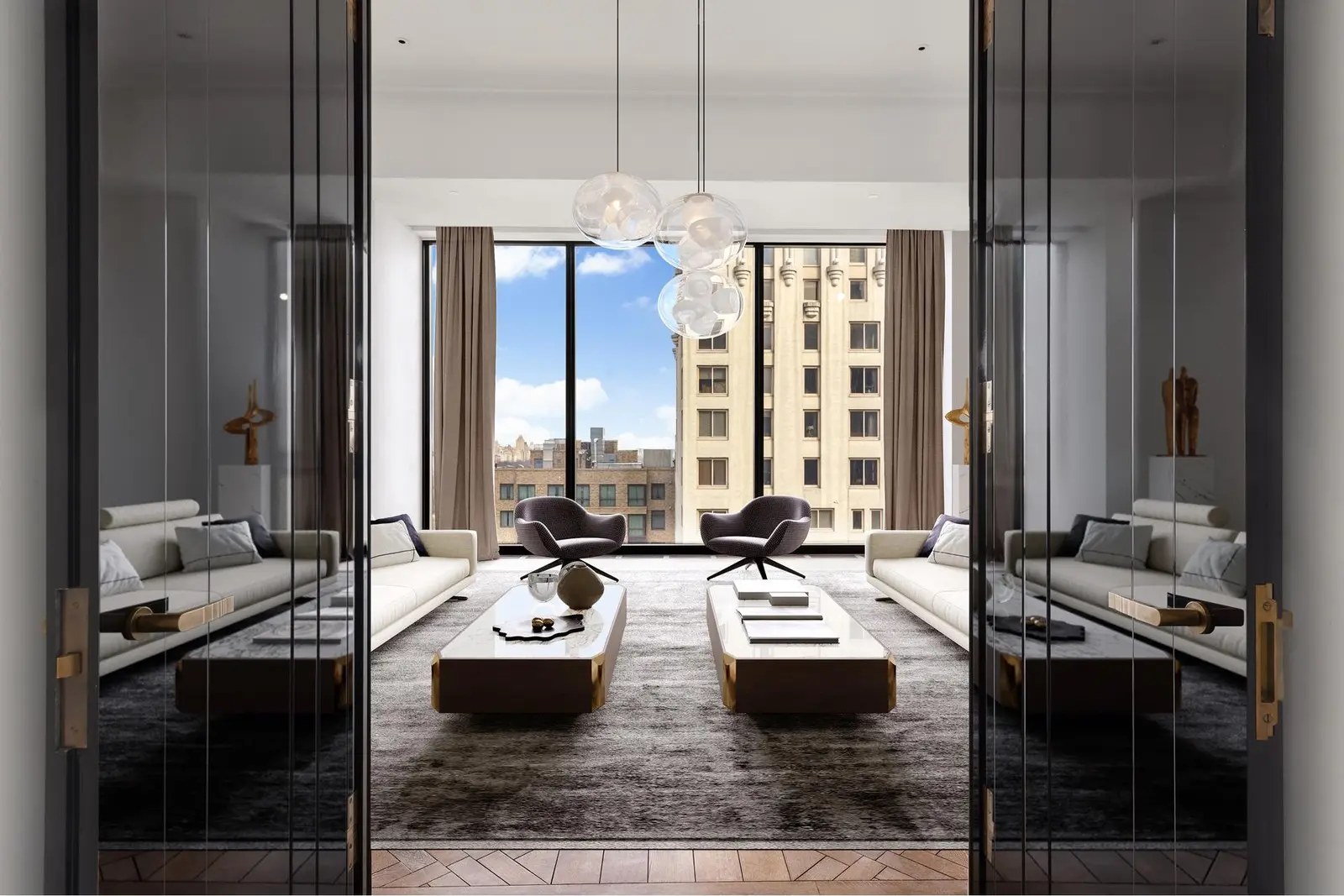 ニューヨークの111 West 57thの住戸と共用部