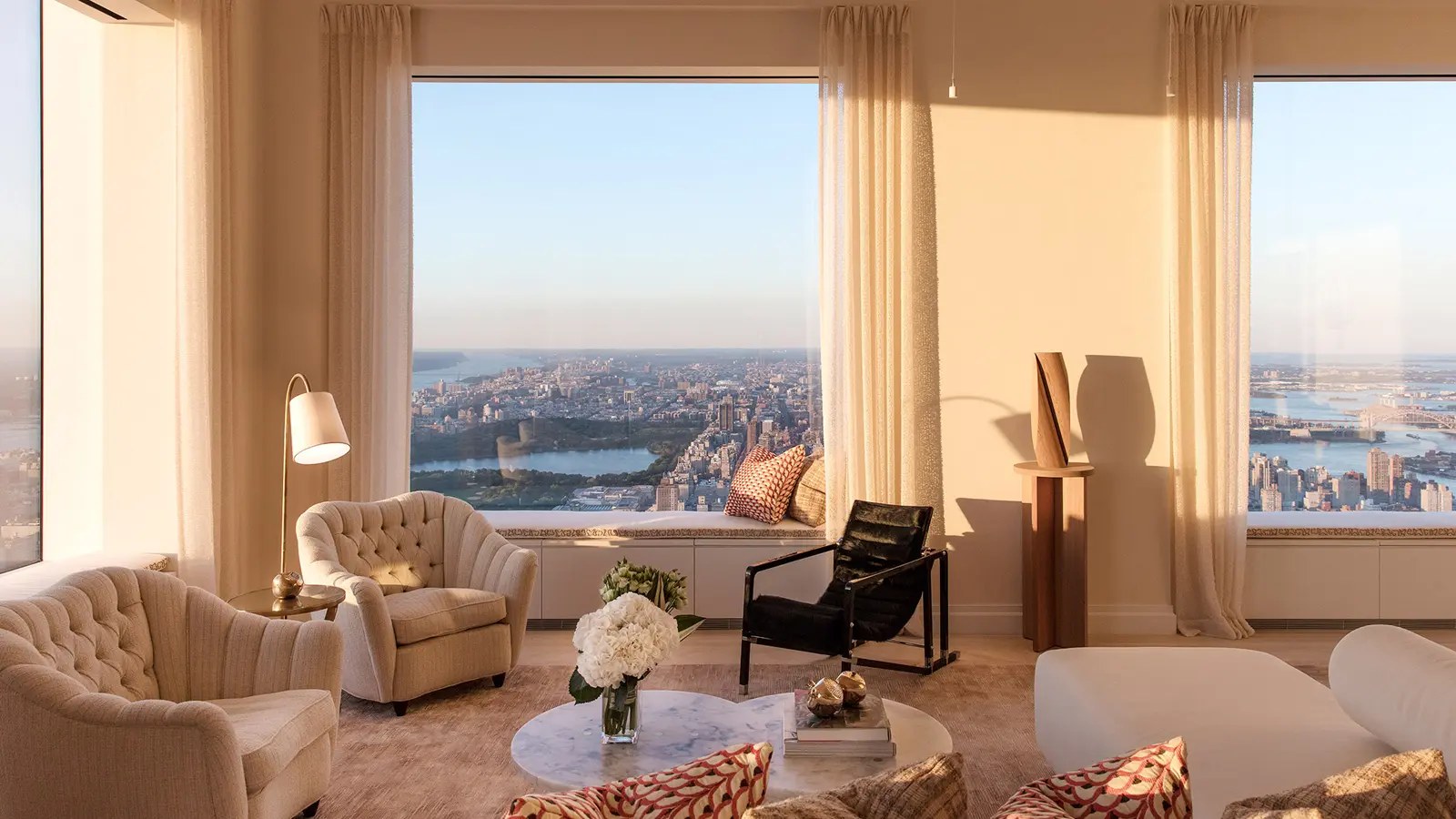 ニューヨークの432 Park Avenueの住戸と共用部