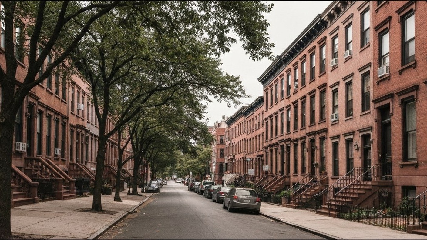 LOCATION=Willow St & Pierrepont St, Brooklyn, NY | HEADING=180 | quiet street of 19th century browns