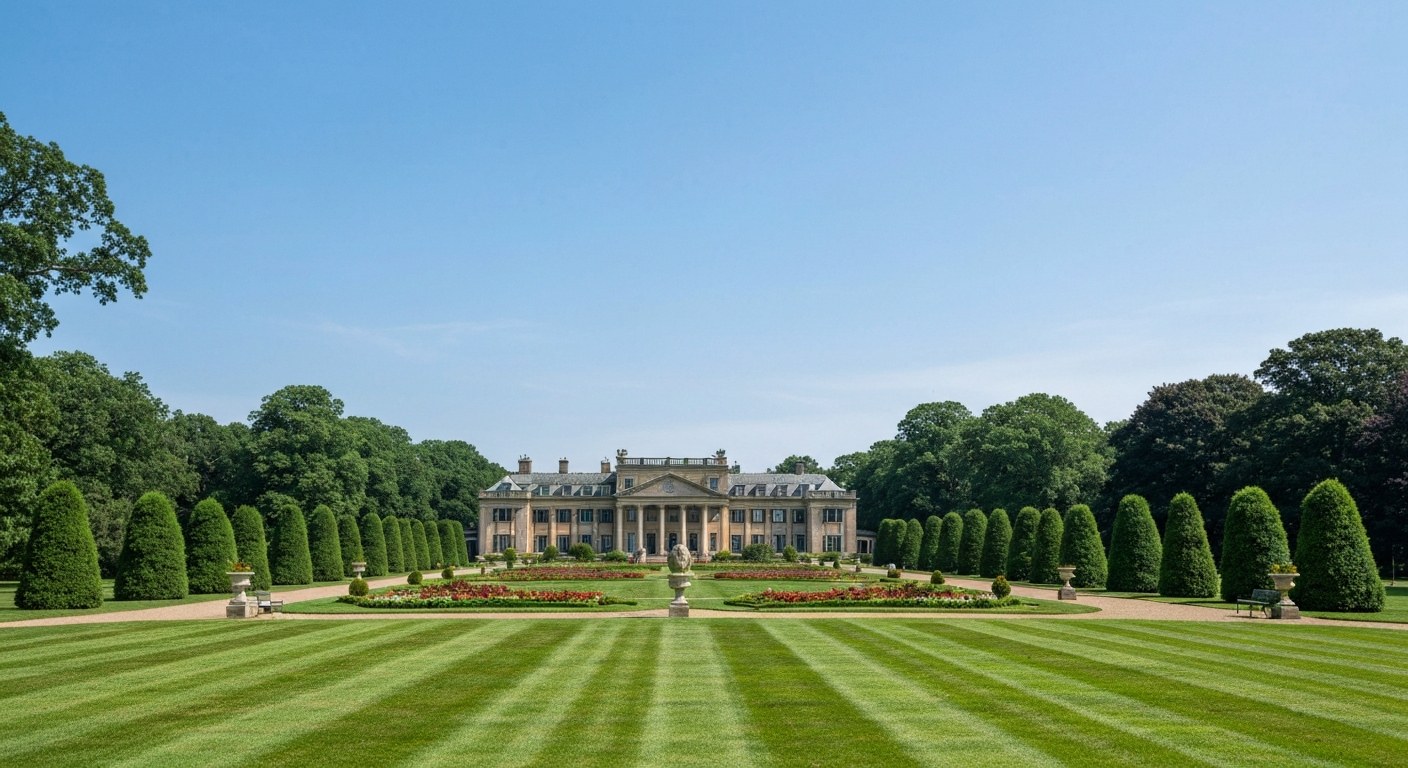historic mansion estate with formal gardens and lawn, Long Island gold coast