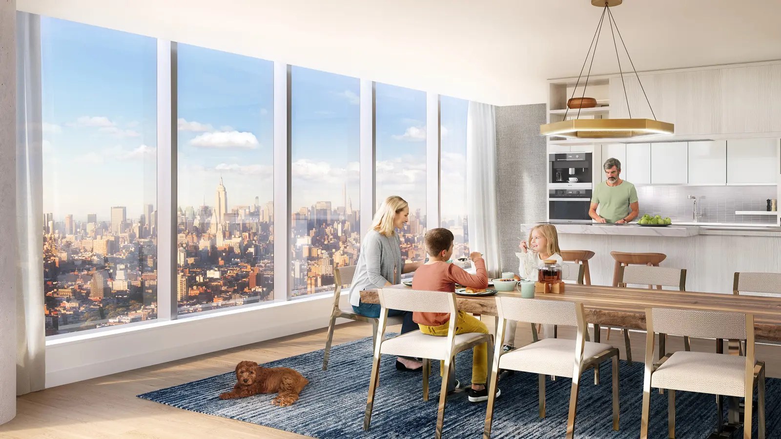 ニューヨークのワン・マンハッタン・スクエアの住戸と共用部