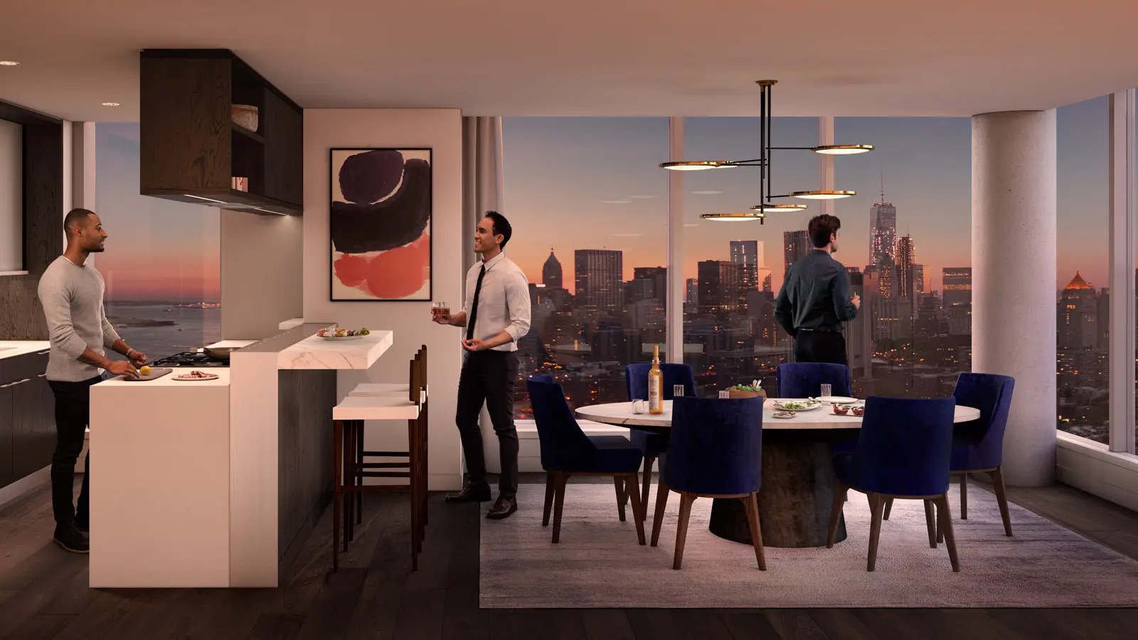 ニューヨークのワン・マンハッタン・スクエアの住戸と共用部